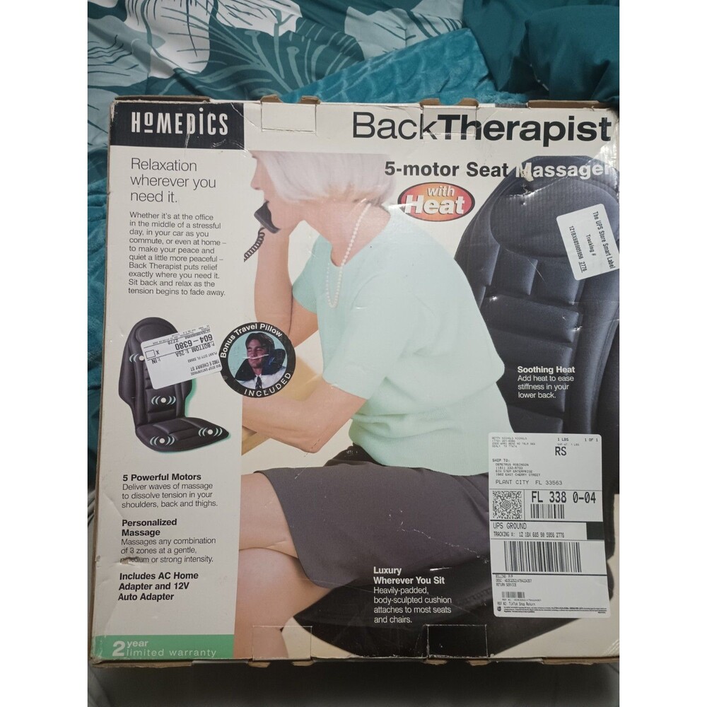 Homedics 5-motor Back Therapist Seat Massager